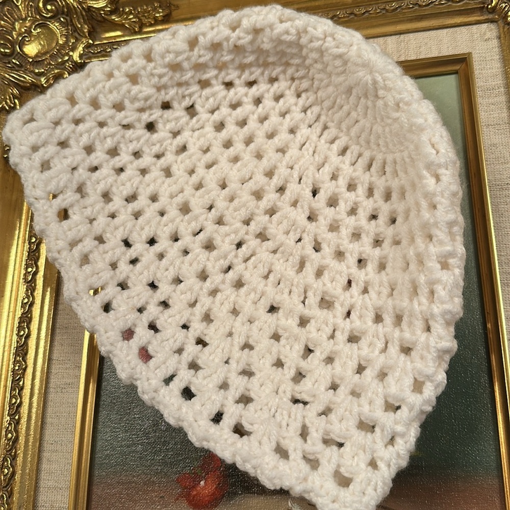Cozy White Crochet Hat and Infinity Scarf Set - Picture 2 of 6